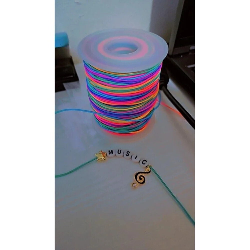 Elastic String for Bracelets, 1mm x 330 Feet Sturdy Rainbow